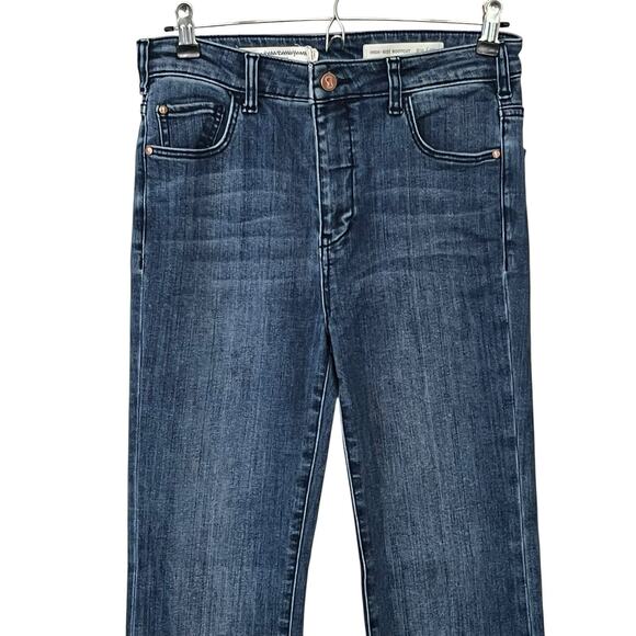 Pilcro Anthropologie Jeans Size 27 Button Hem High-Rise Bootcut Flare Stretch - Picture 4 of 14